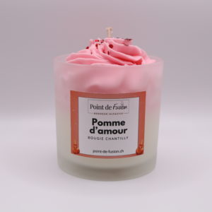 Bougie chantilly pomme d'amour